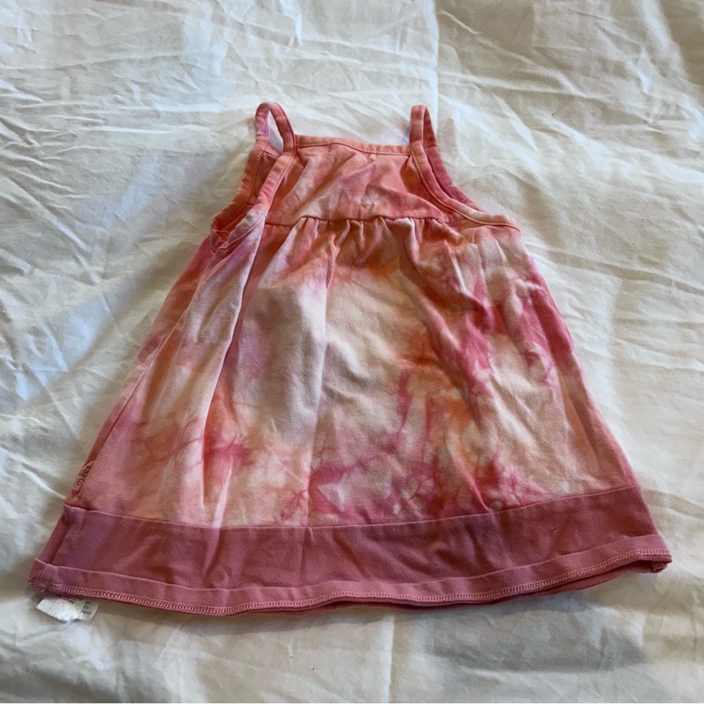 Kid / orange tie dye strap dress 12M